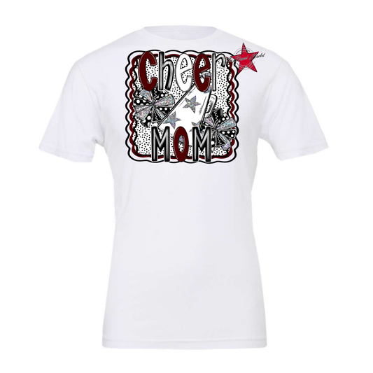 Cheer Mom Megaphone Dot Design-Maroon