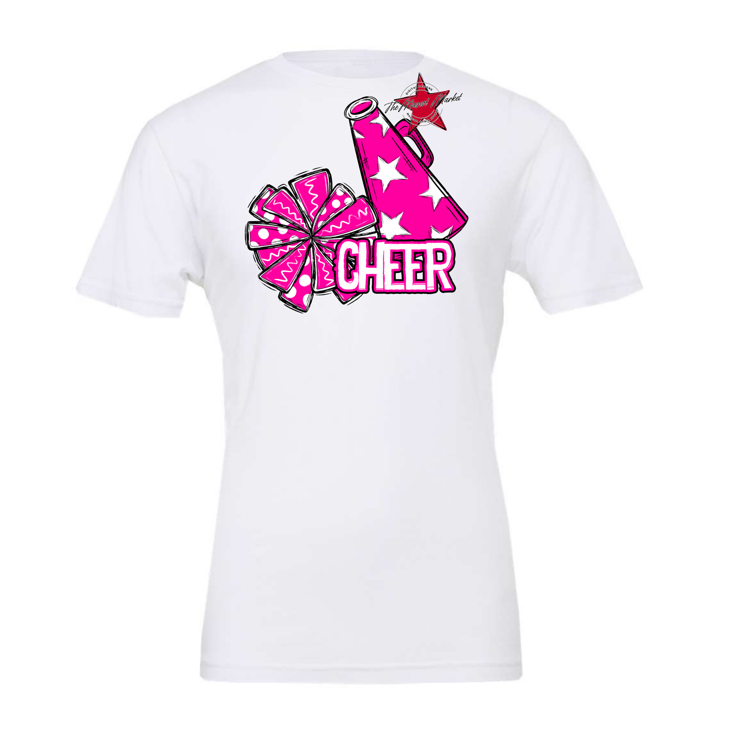 Cheer Doodle Megaphone Design-Pink