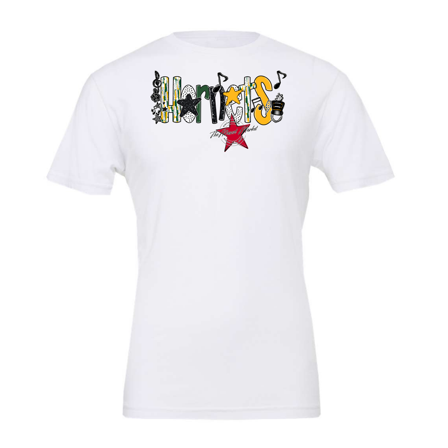 Hornets Band Scrape-Green-Yellow