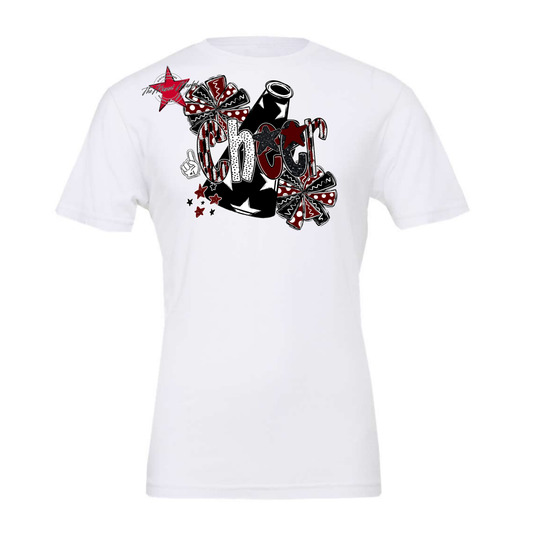 Cheer Megaphone Scrape Black-Maroon