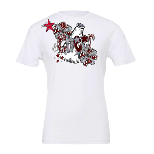 Cheer Megaphone Scrape Holigraphic-Maroon