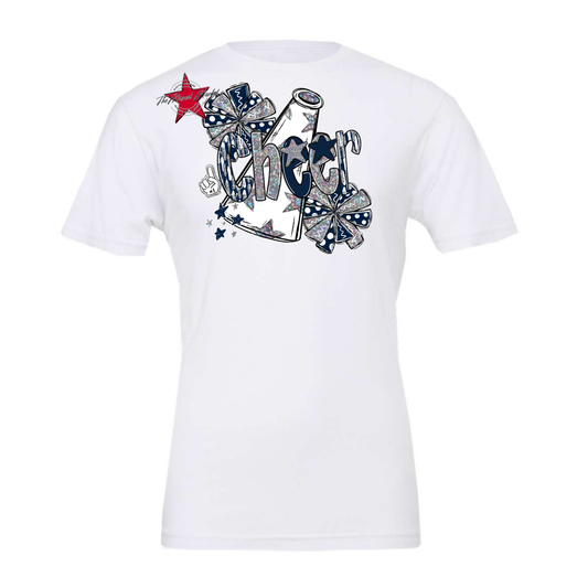 Cheer Megaphone Scrape Holigraphic-Navy