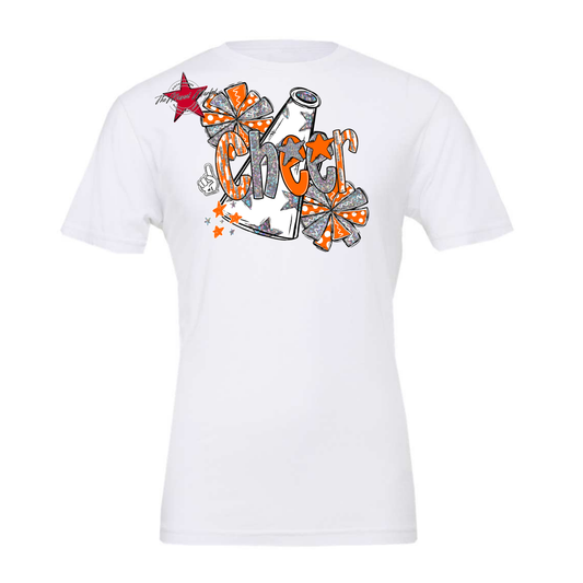 Cheer Megaphone Scrape Holigraphic-Orange
