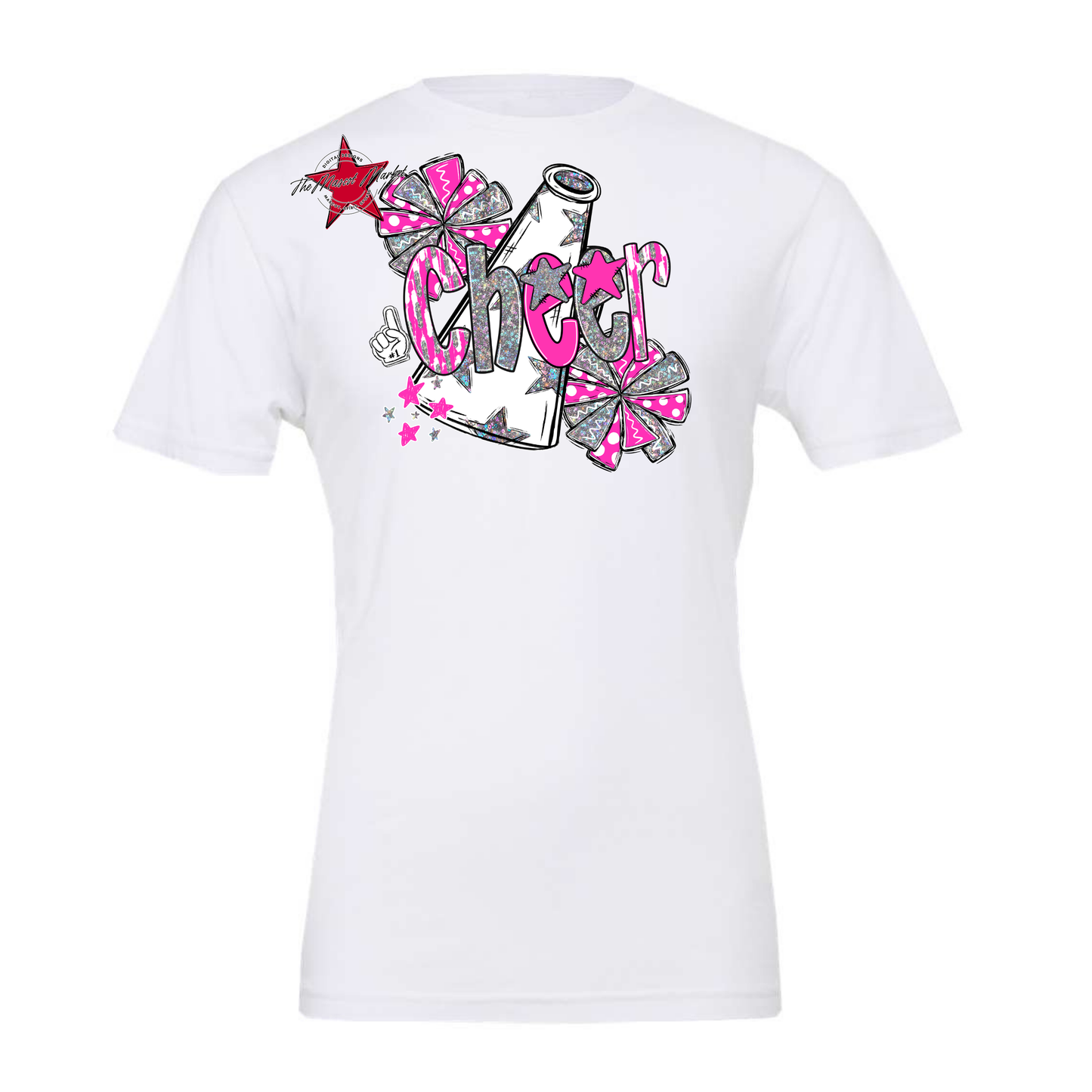 Cheer Megaphone Scrape Holigraphic-Pink