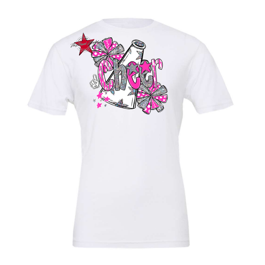 Cheer Megaphone Scrape Holigraphic-Pink