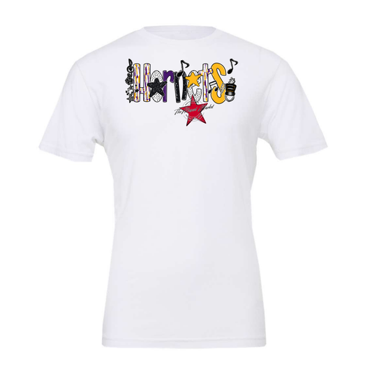 Hornets Band Scrape-Purple-Yellow