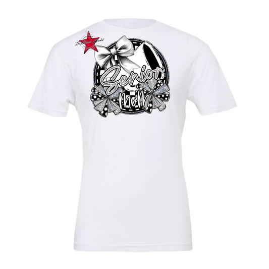 Senior Mom Cheer Circle Design-Silver