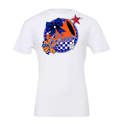 Cheer Circle Design-Blue-Orange