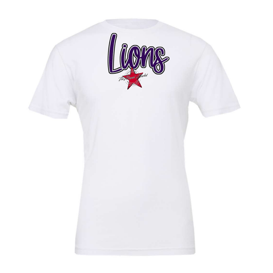 Lions Faux Chenille Patch-Purple