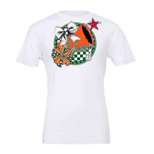 Cheer Circle Design-Green-Orange