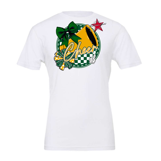 Cheer Circle Design-Green-Yellow