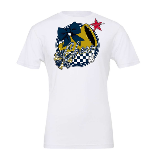 Cheer Circle Design-Navy-Gold