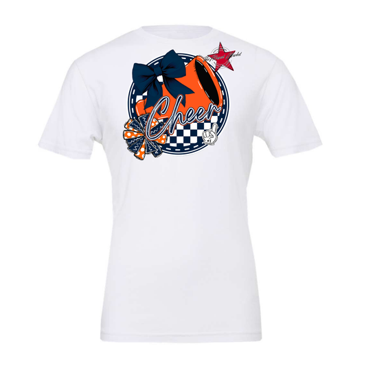 Cheer Circle Design-Navy-Orange