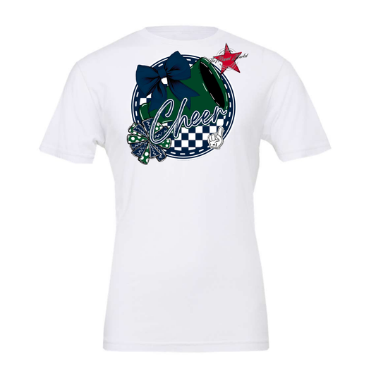 Cheer Circle Design-Navy-Green