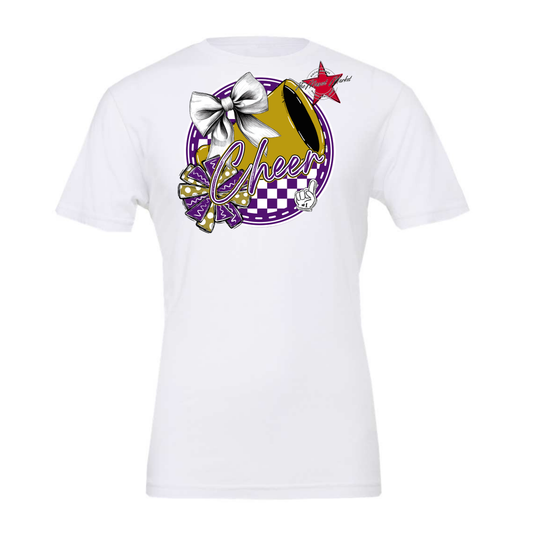 Cheer Circle Design-Purple-Gold