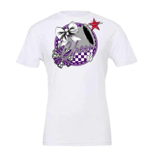 Cheer Circle Design-Purple-Grey