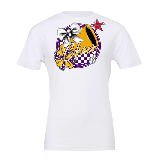 Cheer Circle Design-Purple-Yellow
