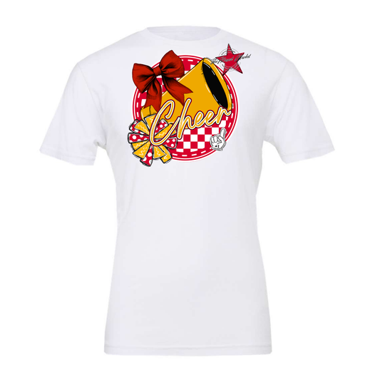 Cheer Circle Design-Red-Yellow