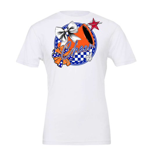 Cheer Circle Design-Royal Blue-Orange