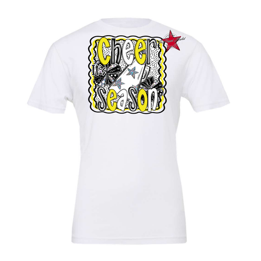 It's Cheer Season Dot Design-Bright Yellow