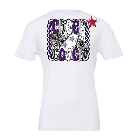 Cheer Coach Megaphone Dot Design-Purple