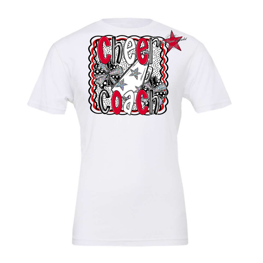 Cheer Coach Megaphone Dot Design-Red