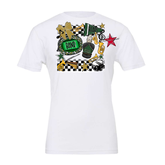 Bears Band Checkers Design-Green-Gold
