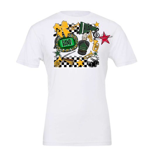 Bears Band Checkers Design-Green-Yellow