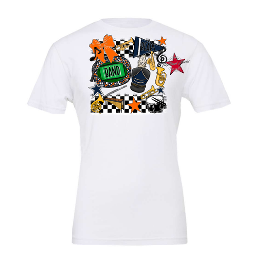 Bears Band Checkers Design-Navy-Orange