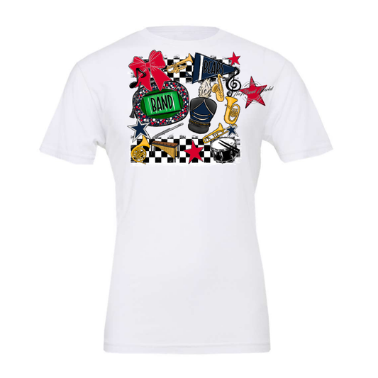 Bears Band Checkers Design-Navy-Red