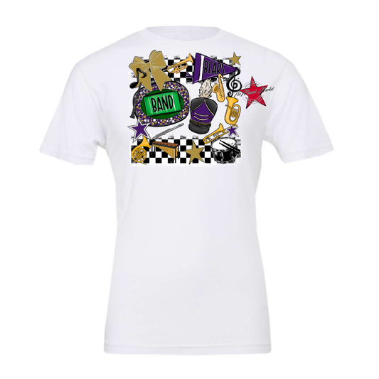 Bears Band Checkers Design-Purple-Gold