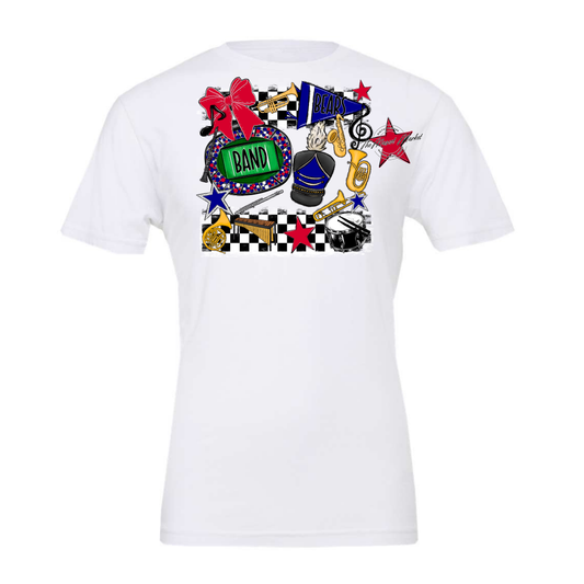 Bears Band Checkers Design-Blue-Red