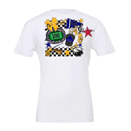Bears Band Checkers Design-Blue-Yellow
