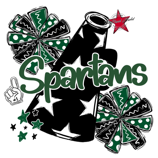 Spartans Alpha Megaphone Design-Green