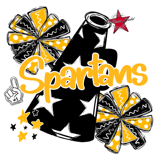 Spartans Alpha Megaphone Design-Yellow