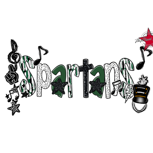 Spartans Band Scrape-Green