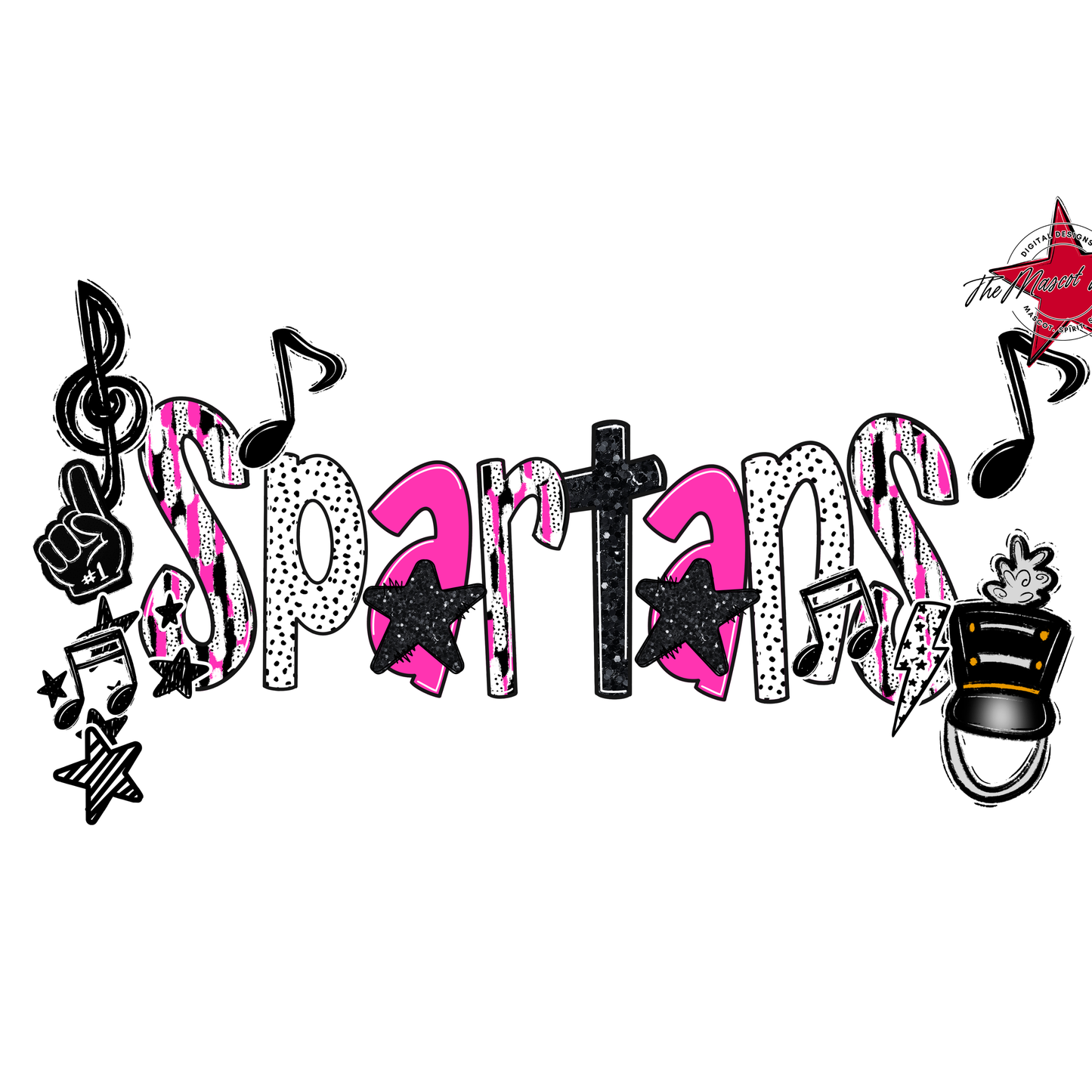 Spartans Band Scrape-Pink
