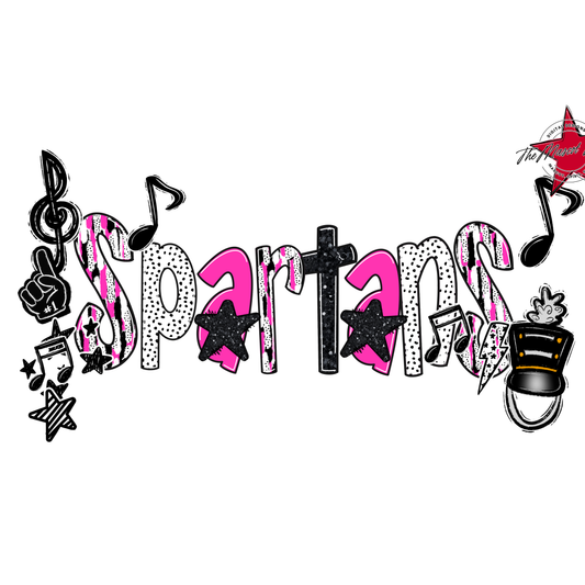 Spartans Band Scrape-Pink