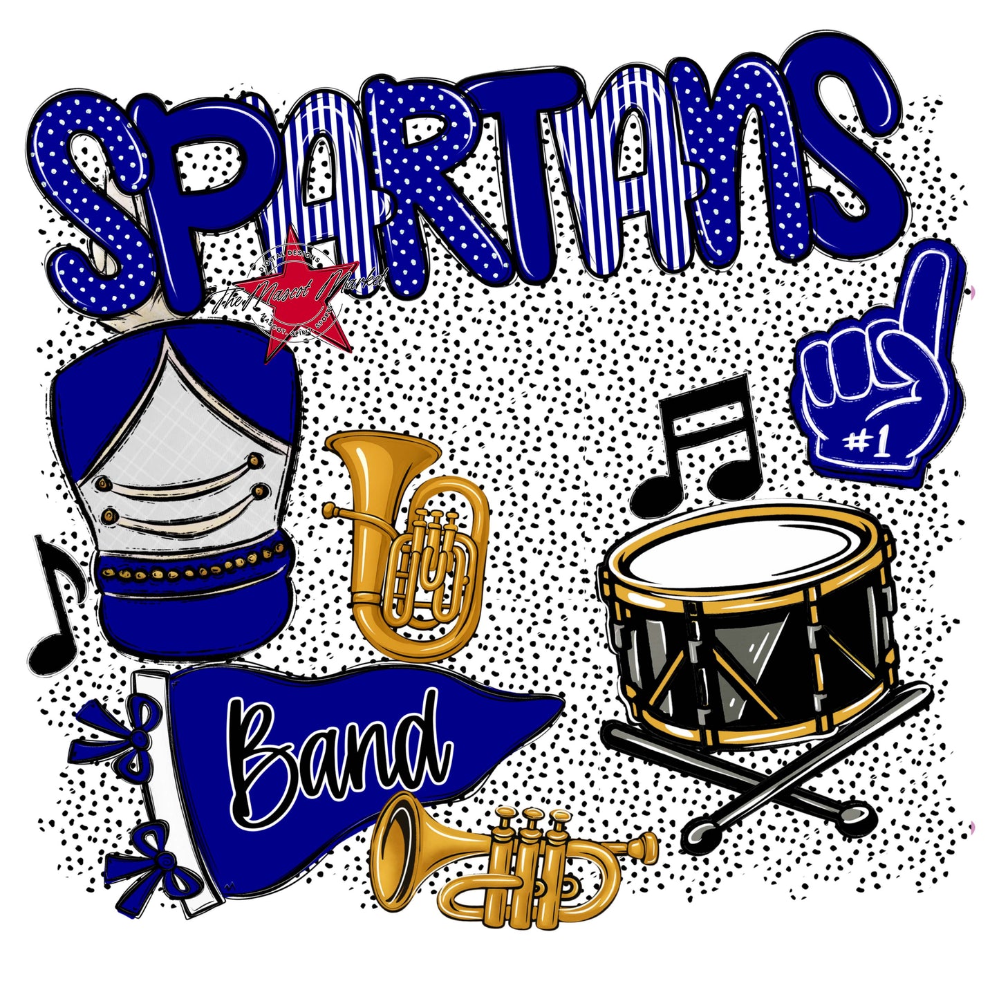 Spartans Band Spirit-Blue