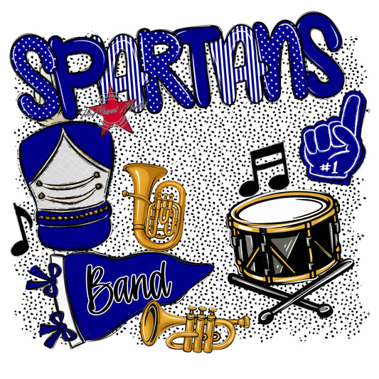 Spartans Band Spirit-Blue