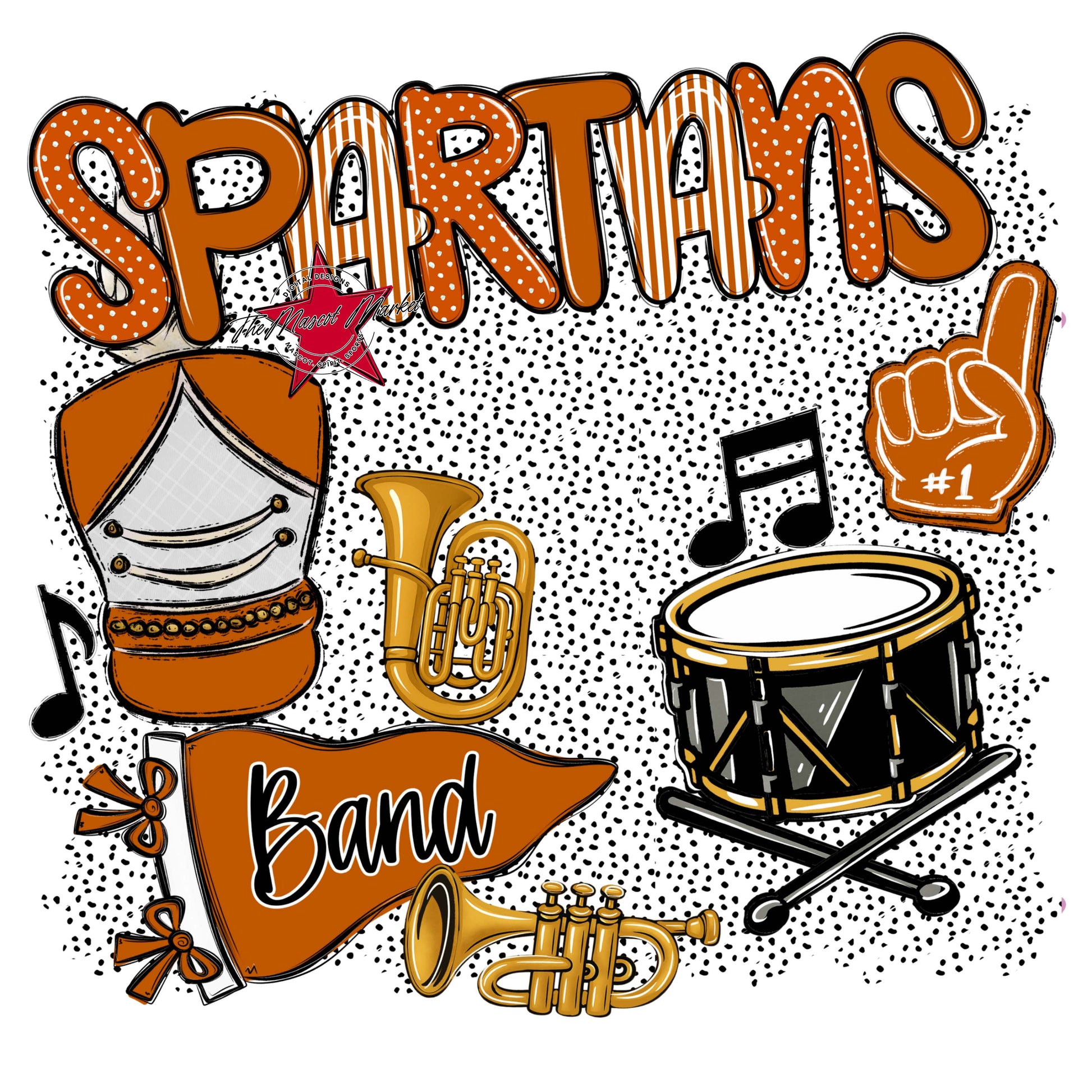 Spartans Band Spirit-Burnt Orange