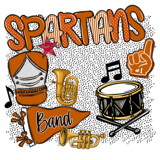 Spartans Band Spirit-Burnt Orange