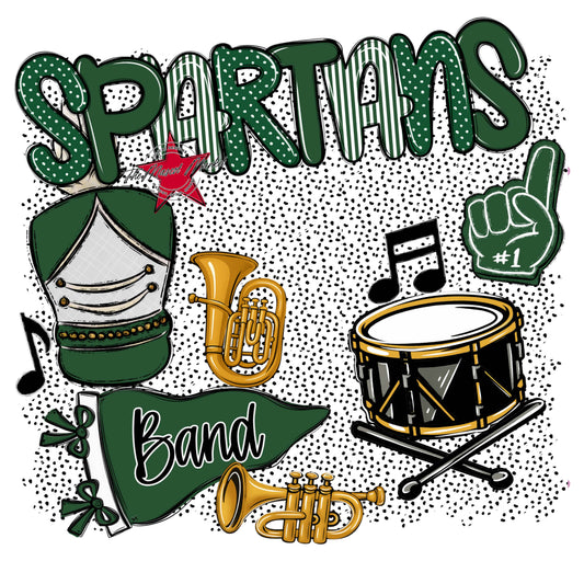 Spartans Band Spirit-Green