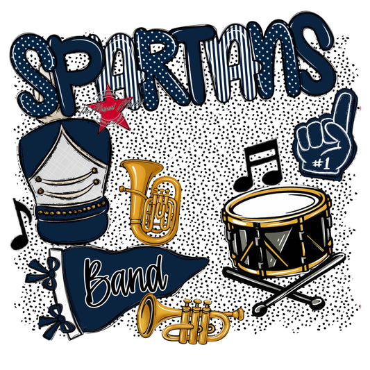 Spartans Band Spirit-Navy