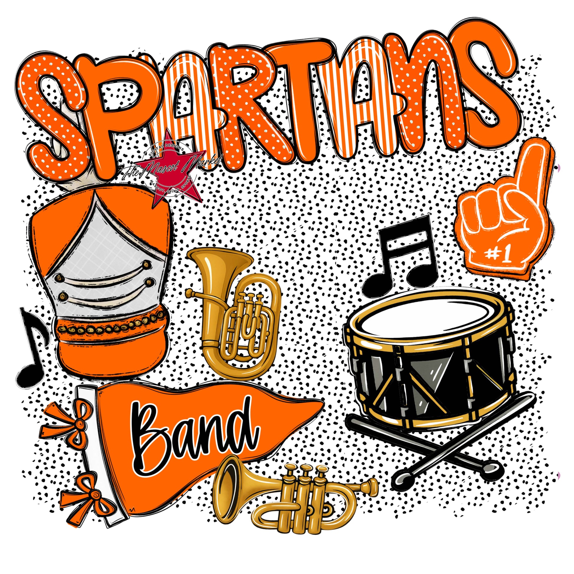 Spartans Band Spirit-Orange
