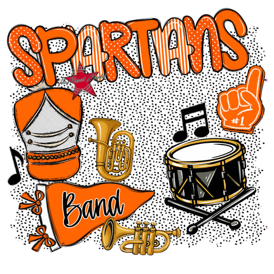Spartans Band Spirit-Orange