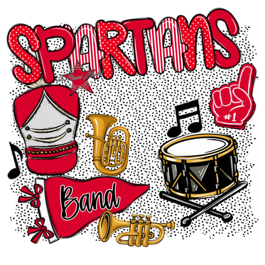 Spartans Band Spirit-Red