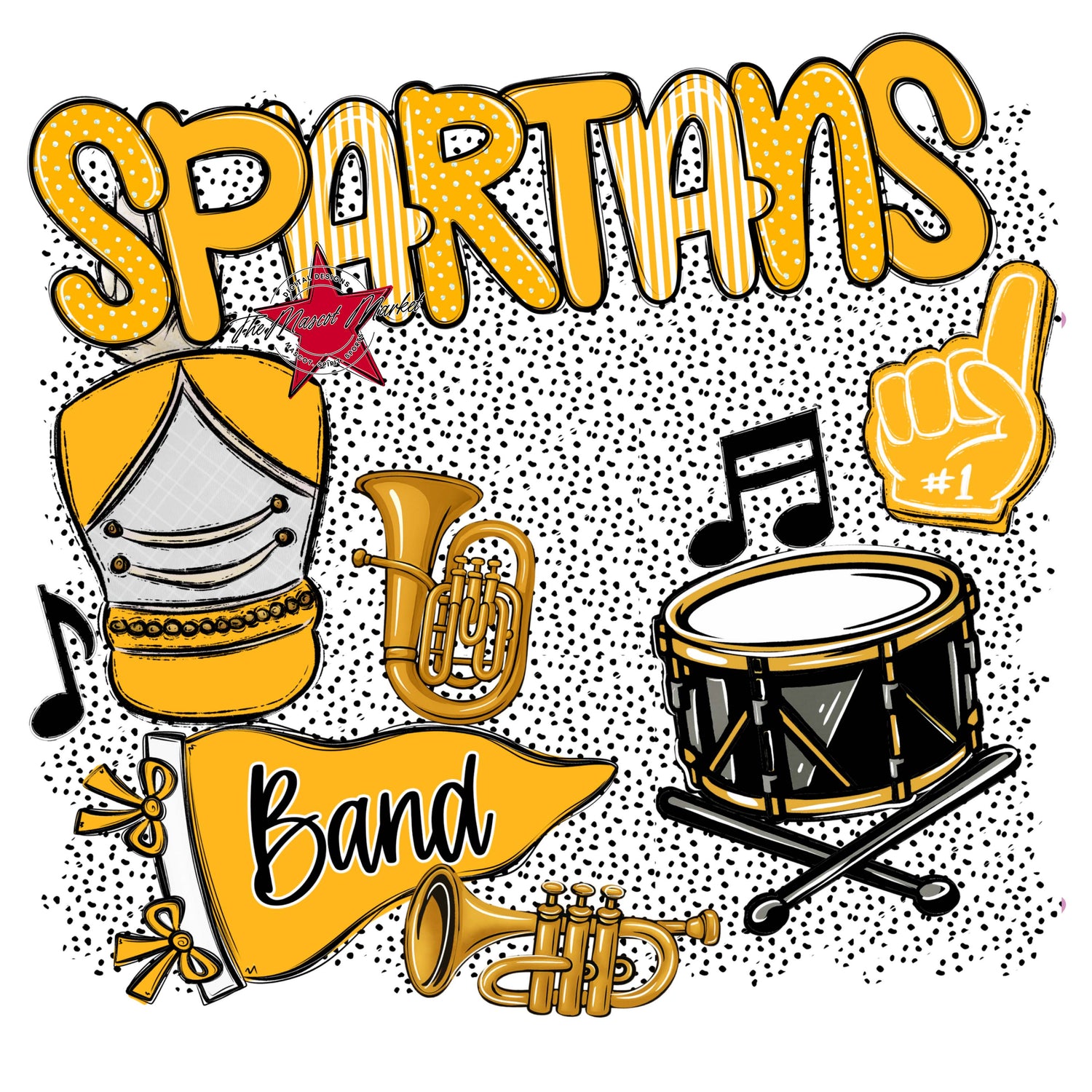 Spartans Band Spirit-Yellow