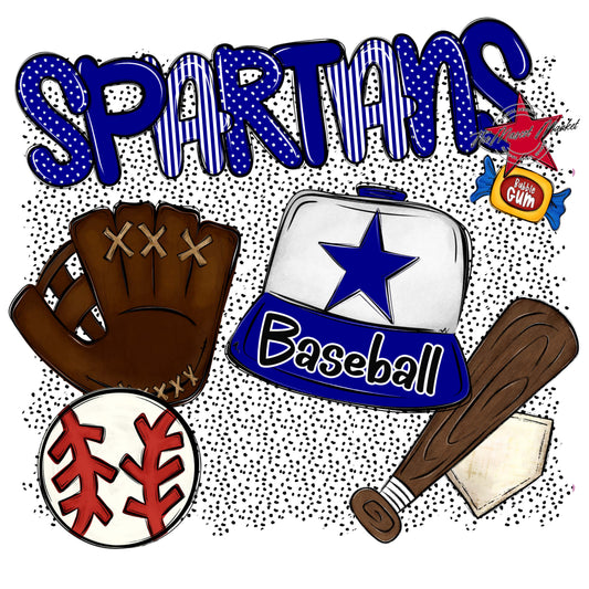 Spartans Baseball Spirit-Blue