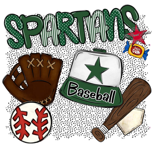 Spartans Baseball Spirit-Green